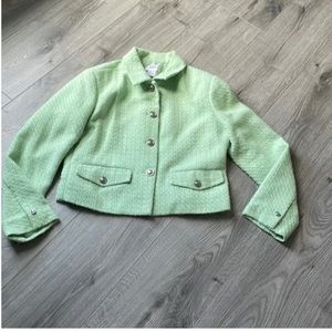 Suzy Shier tweed green blazer